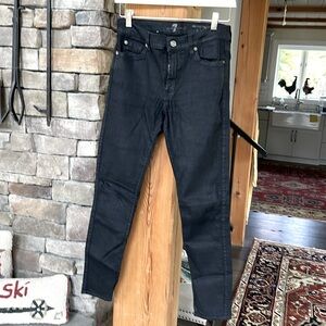 7 for all mankind, black jeans, skinny, size 28
